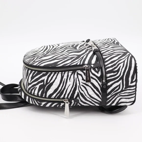 New Michael Kors Rhea Backpack Zebra Print